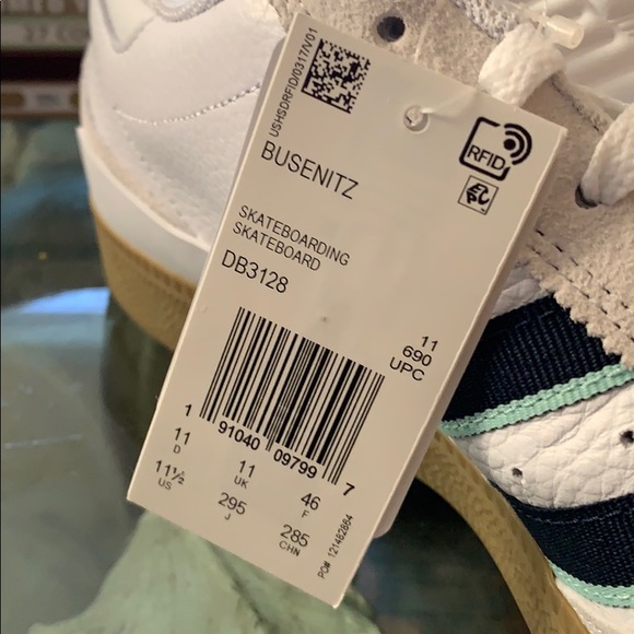 Adidas Busenitz Cloud White Mint 11.5M RARE - Picture 5 of 5